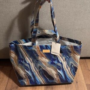 Consuela Grab n’ Go Blue Marble Jumbo Tote Bag